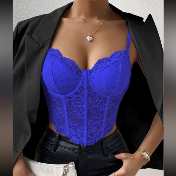 Luxe sexy lace cami bustier crop cami top